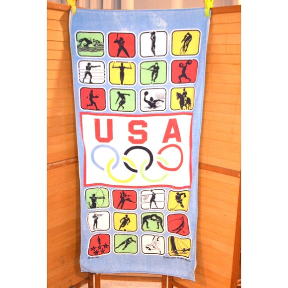 Olympics 1988 Beach Towel USOC Sports and Athletes - Picture 1 of 7